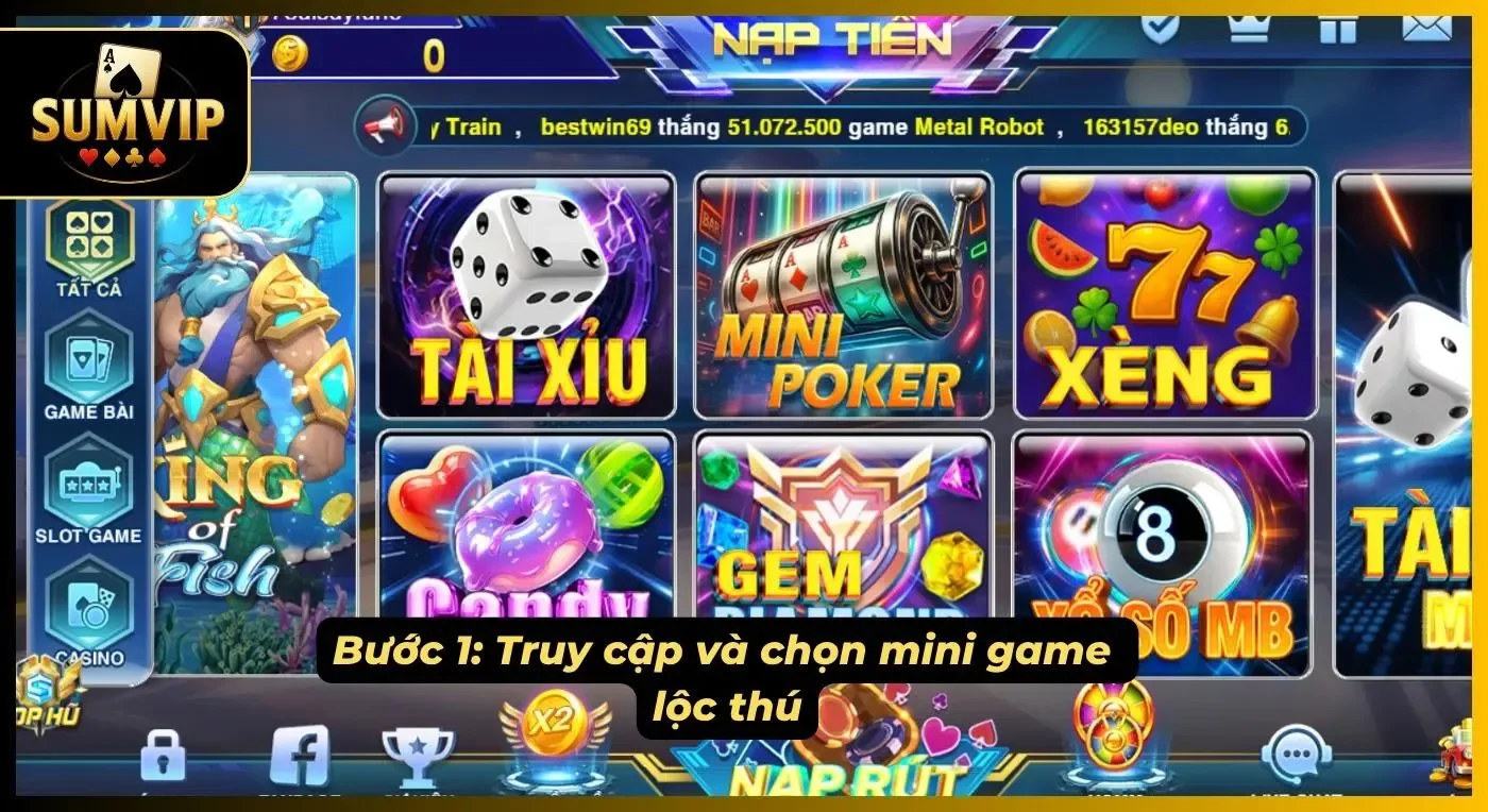 Danh sách game trong sumvip