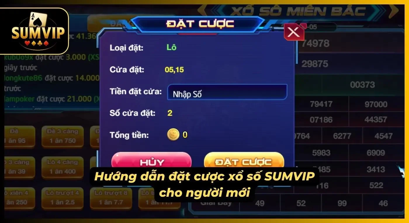 Người dùng chọn khu vực quay số trước khi tạo phiếu dự đoán
